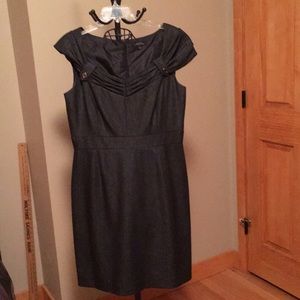 Charcoal Dress with Cap Sleeves